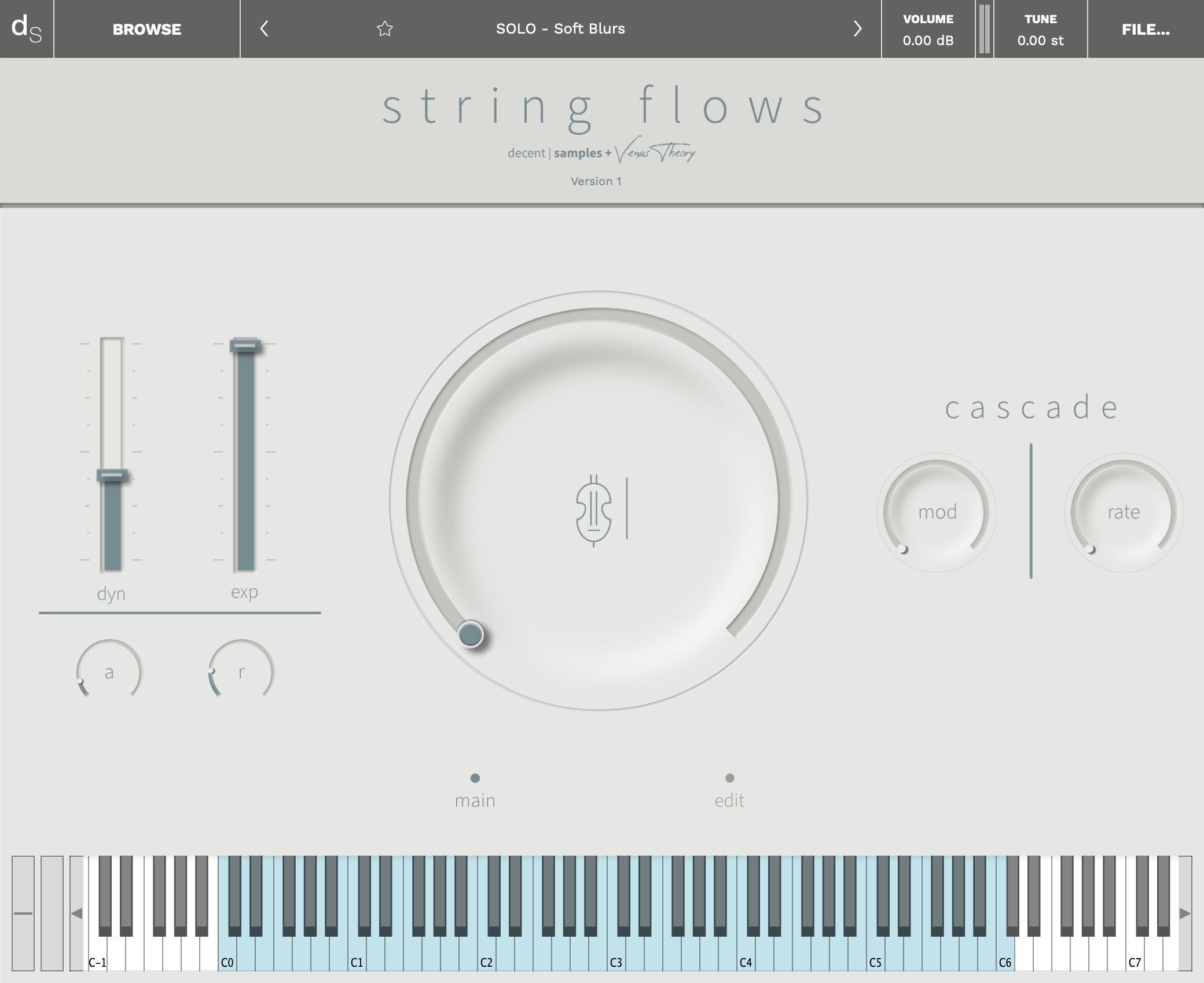 String Flows Decent Sampler Library Screenshot