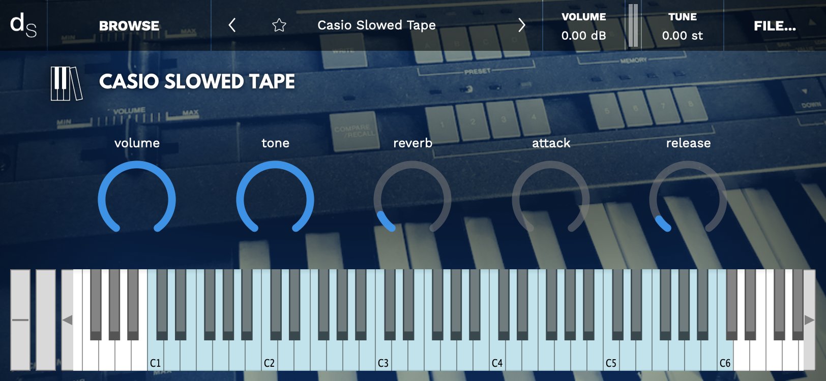 Casio Slowed Tape Decent Sampler Library Screenshot