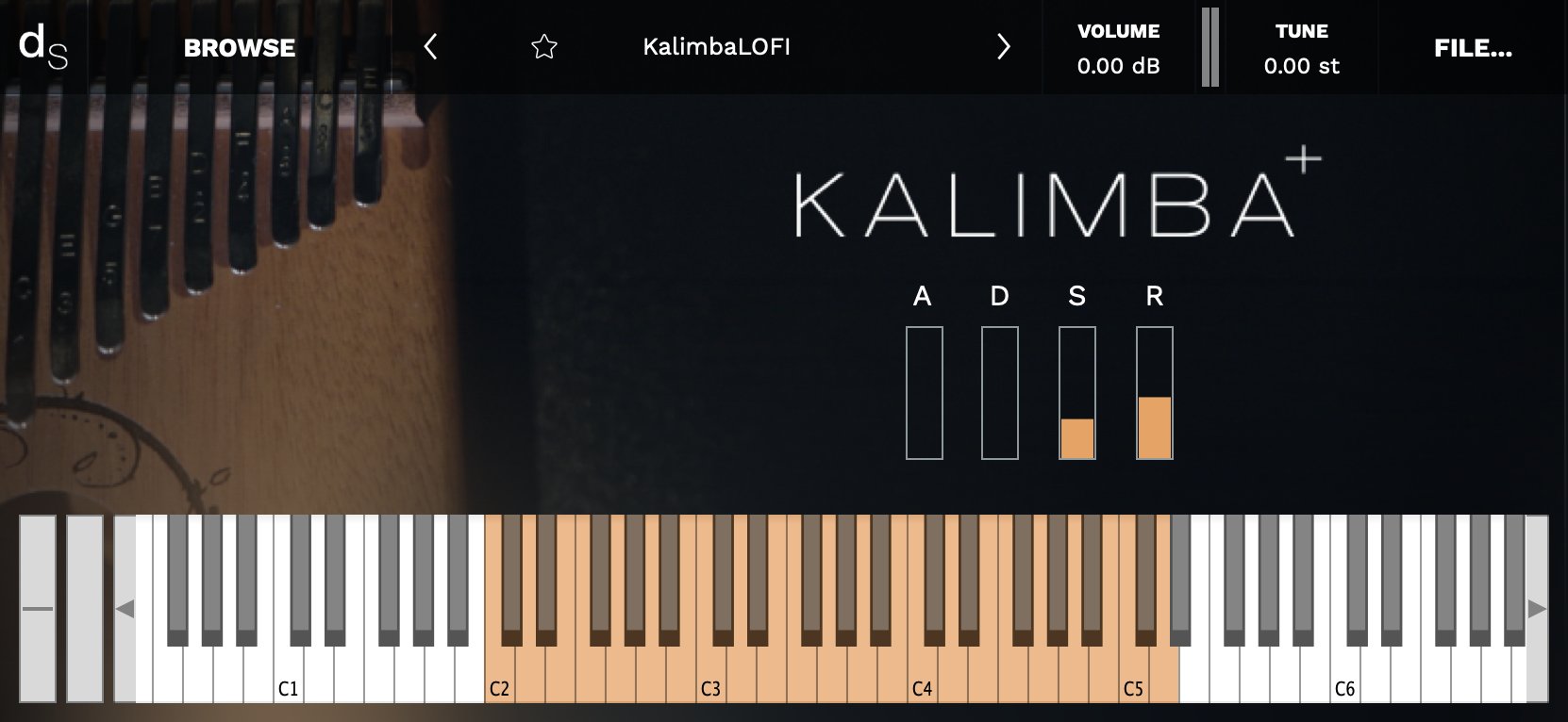 KALIMBA+ Decent Sampler Library Screenshot