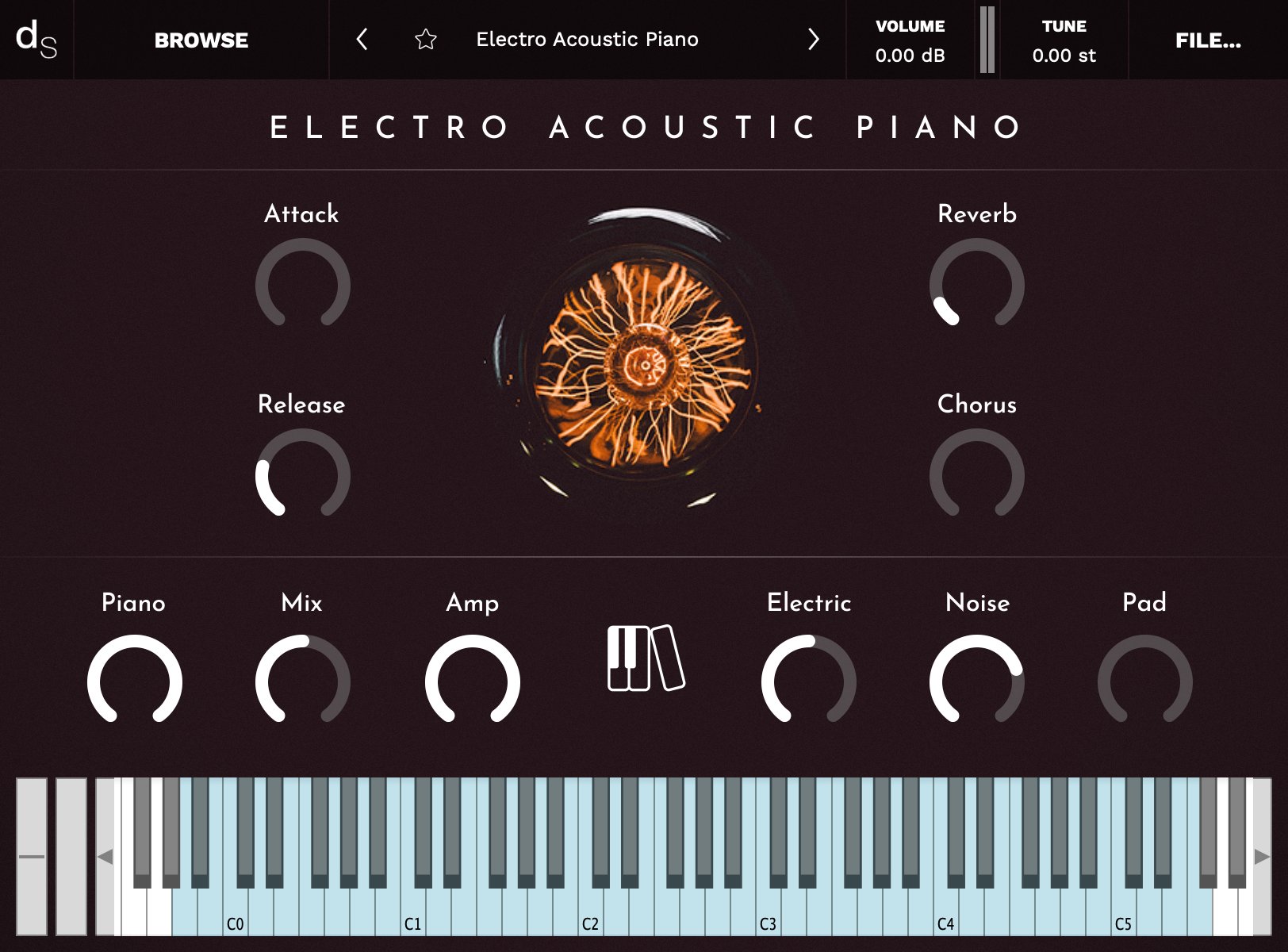 The Electro Acoustic Piano Decent Sampler Library Screenshot