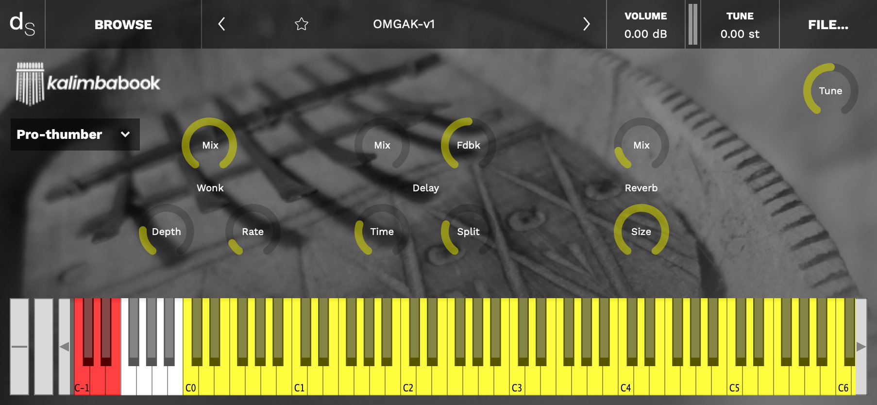 OMGAK Decent Sampler Library Screenshot