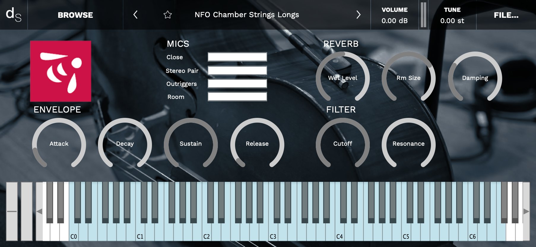 NFO Alternative Chamber Strings Longs Decent Sampler Library Screenshot