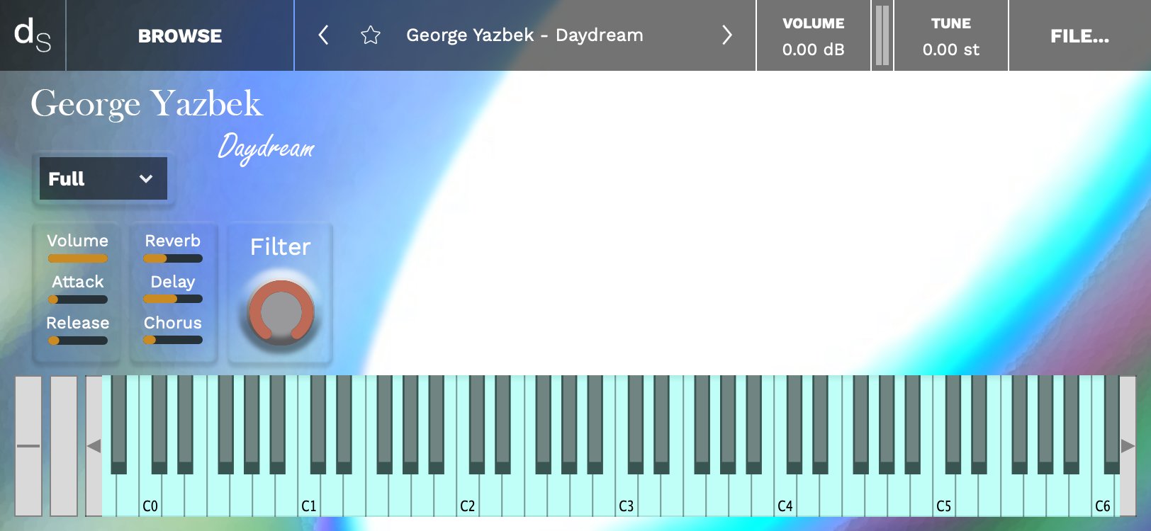 Daydream Decent Sampler Library Screenshot