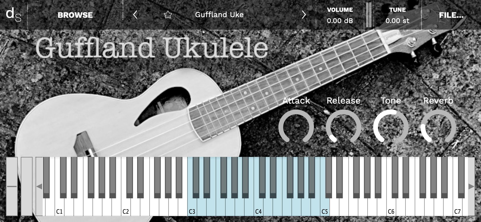 Guffland Ukulele Decent Sampler Library Screenshot