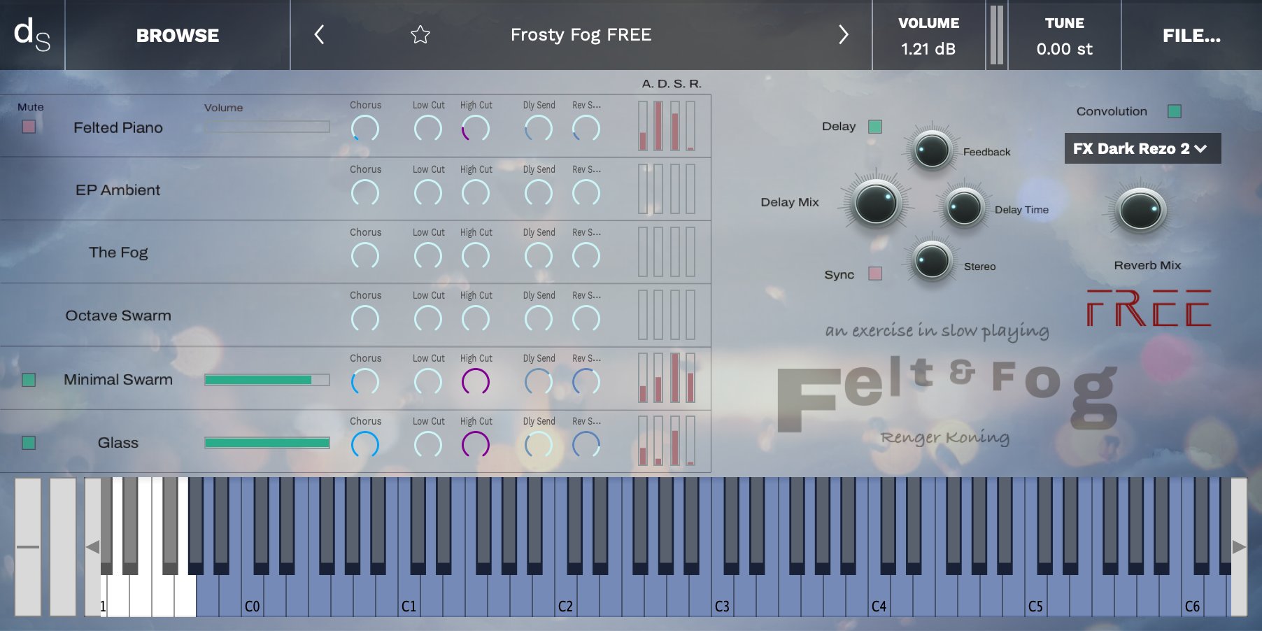 Felt & Fog (Free Edition) Decent Sampler Library Screenshot