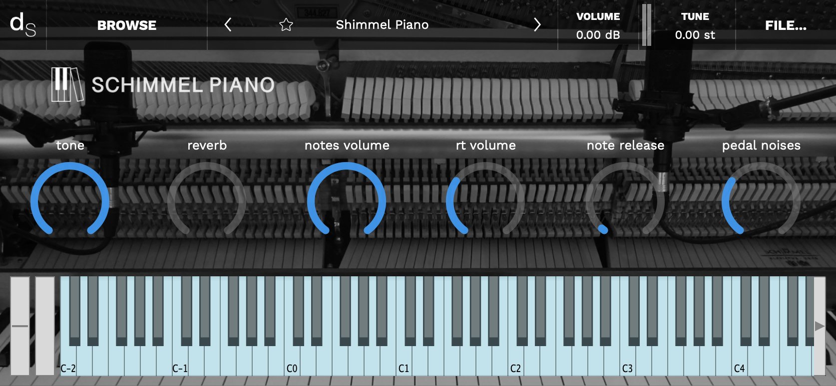 Schimmel Piano Decent Sampler Library Screenshot