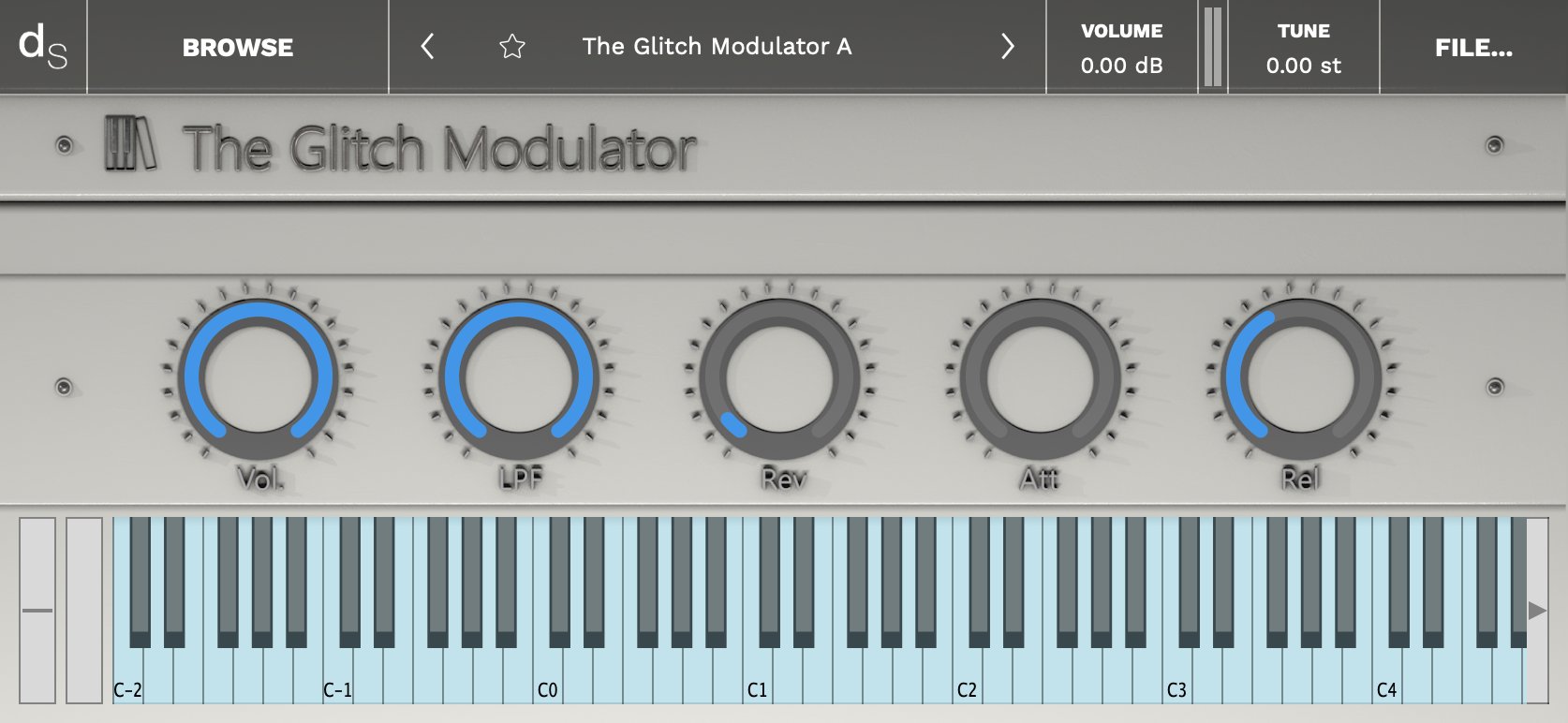 Glitch Modulator Decent Sampler Library Screenshot