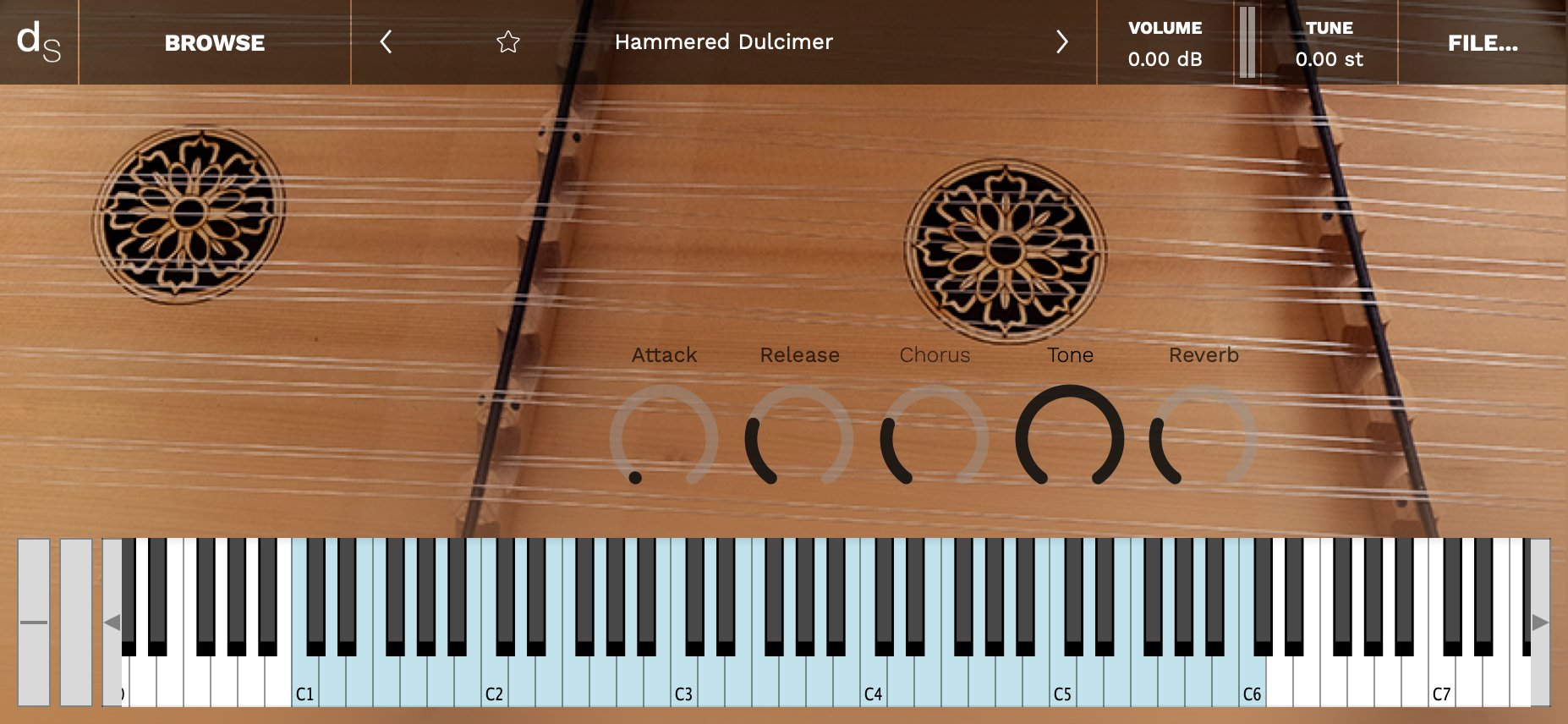 Lite Hammered Dulcimer Decent Sampler Library Screenshot