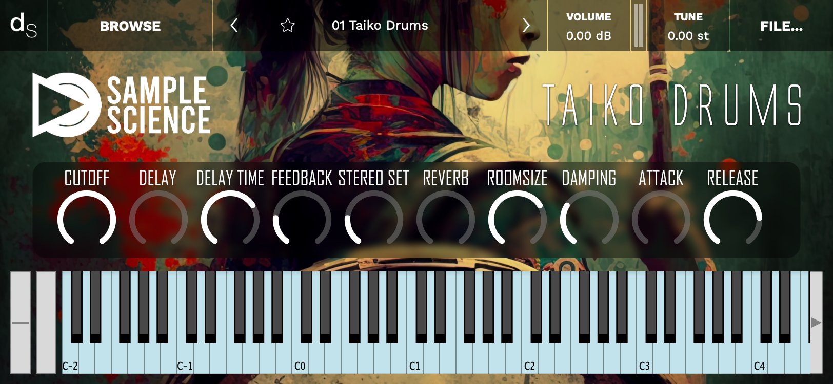 Taiko Drums Decent Sampler Library Screenshot