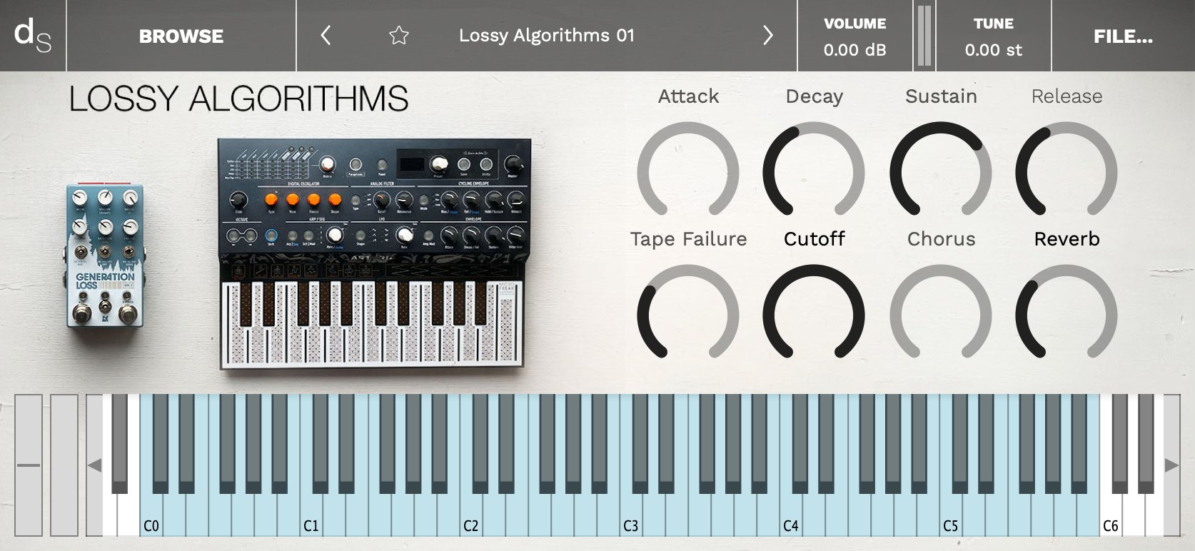 Lossy Algorithms Decent Sampler Library - Screenshot