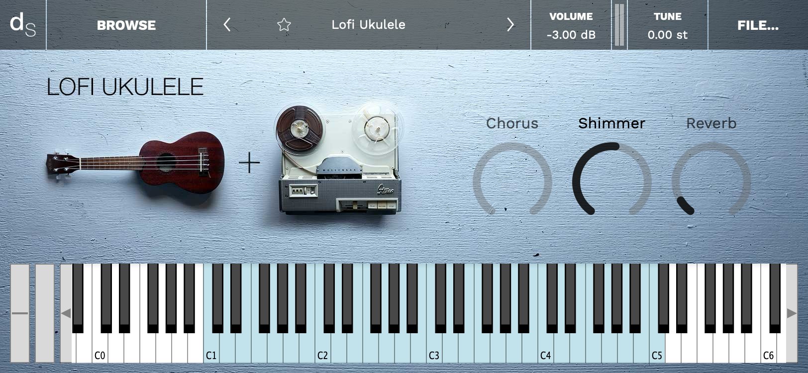Lofi Ukulele Sample Library Decent Sampler Library Screenshot