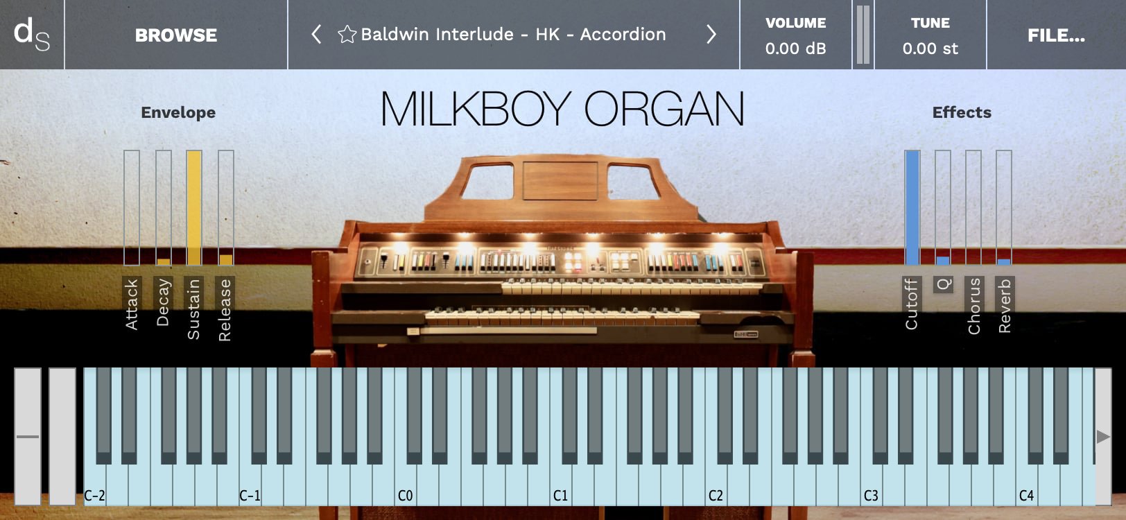 Milkboy Organ Decent Sampler Library Screenshot