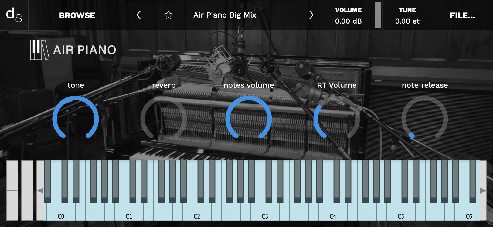 Oxygen Piano aka Air Piano Decent Sampler Library Screenshot