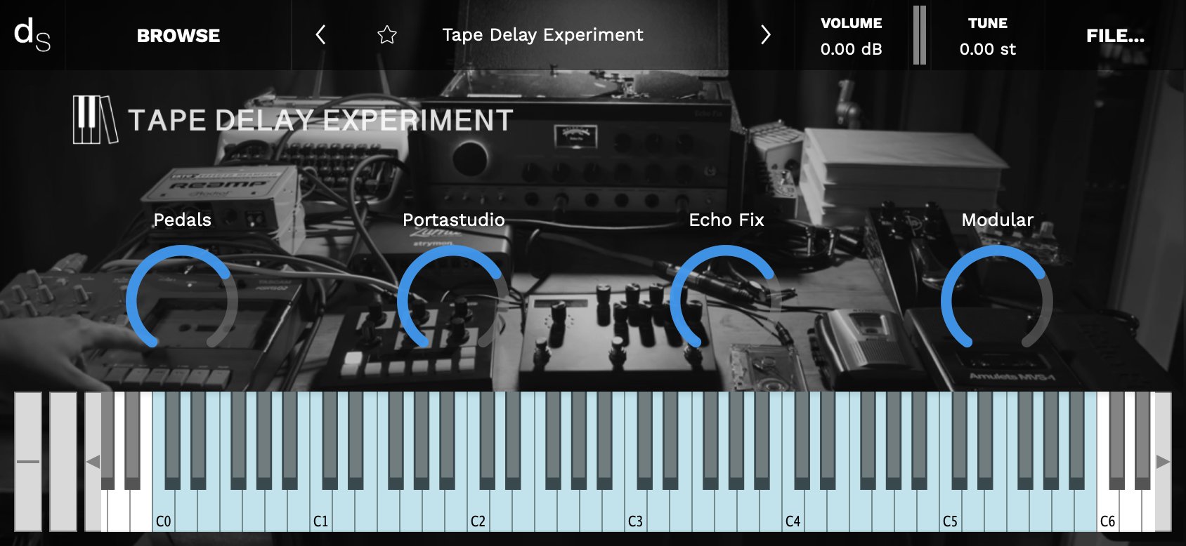 Tape Delay Experiment Decent Sampler Library Screenshot