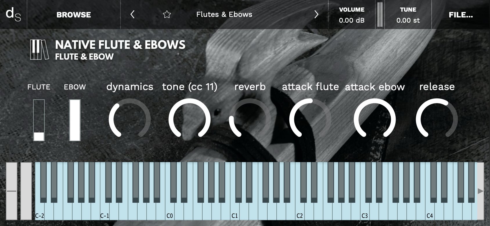 Native Flute & Ebows Decent Sampler Library Screenshot