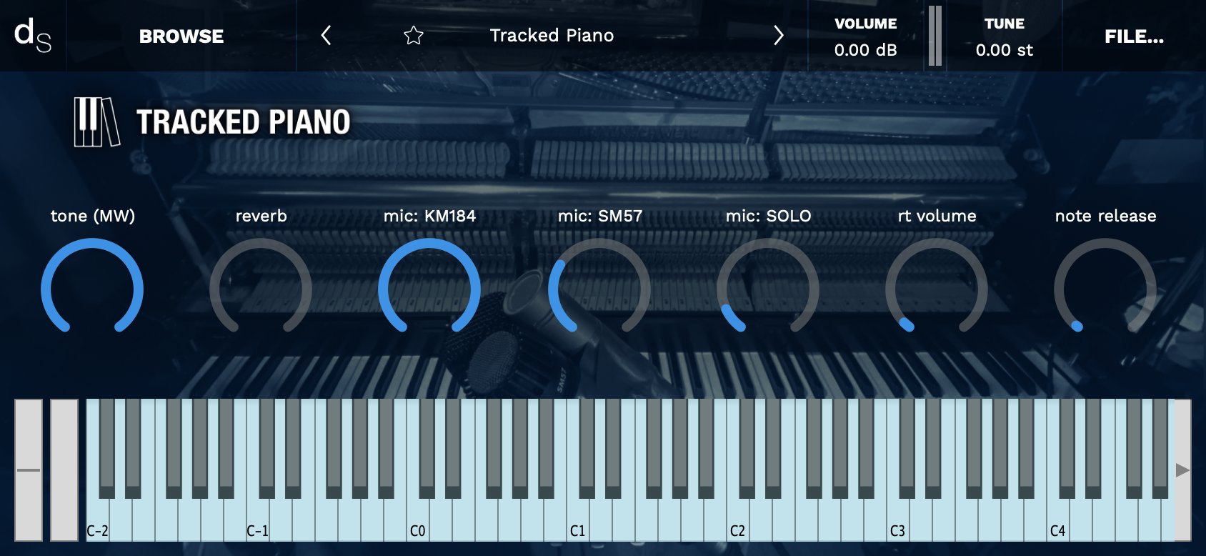 Tracked Piano Decent Sampler Library Screenshot